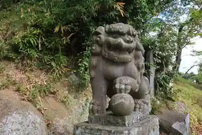 阿久津「田村神社」(郡山市阿久津町)旧社名:伊豆箱根三嶋三社の狛犬