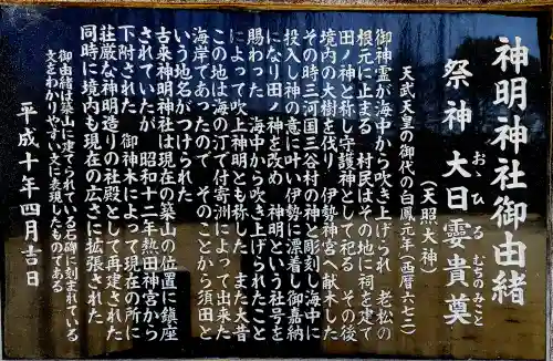 神明神社（三谷町）の歴史