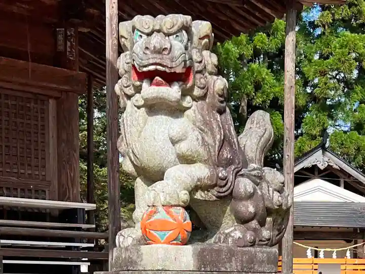 鮎貝八幡宮の狛犬