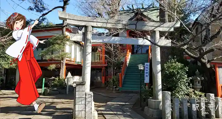 於玉稲荷神社の鳥居