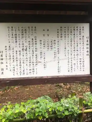 竹屋神社の御朱印 2021年08月