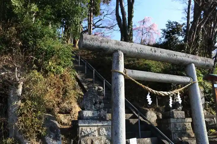 阿久津「田村神社」(郡山市阿久津町)旧社名:伊豆箱根三嶋三社の鳥居