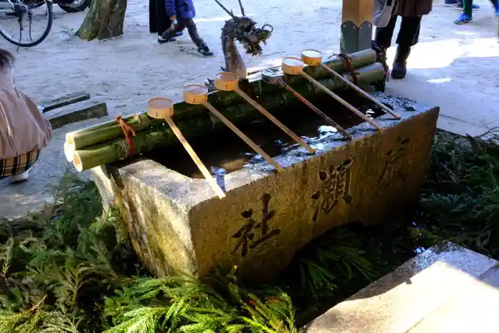 廣瀬大社の手水舎