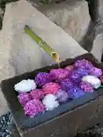 差出磯大嶽山神社 仕事と健康と厄よけの神さまの手水舎