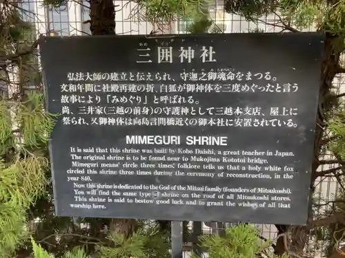 三囲神社銀座摂社の歴史