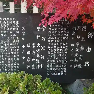 徳王稲荷社・金刀比羅社の歴史