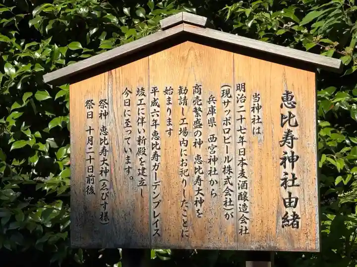 恵比寿神社(恵比寿ガーデンプレイス)の歴史