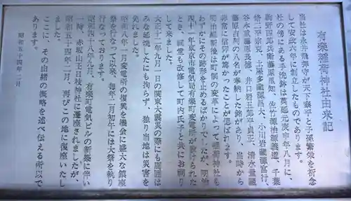 有楽稲荷神社の歴史