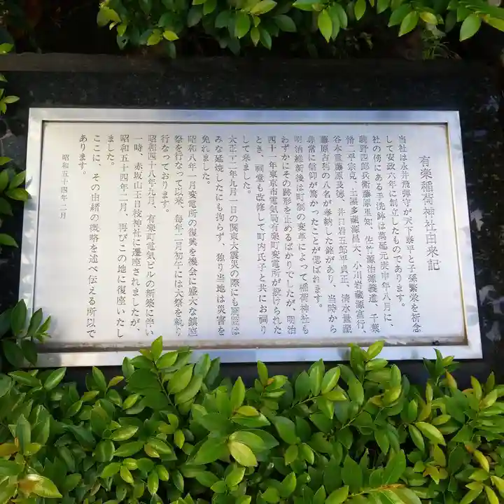 有楽稲荷神社の歴史