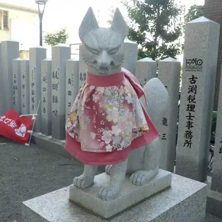 開口神社の狛犬