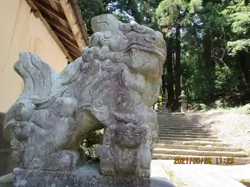 桙衝神社の狛犬