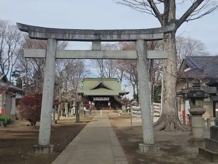 上町氷川神社の鳥居