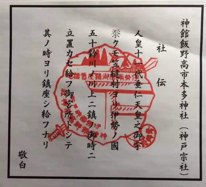 神館飯野高市本多神社の御朱印