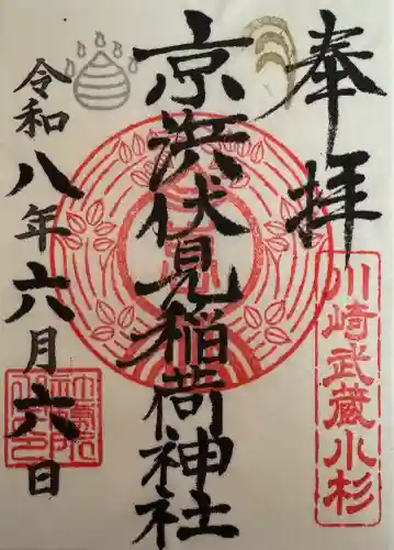 京濱伏見稲荷神社の御朱印