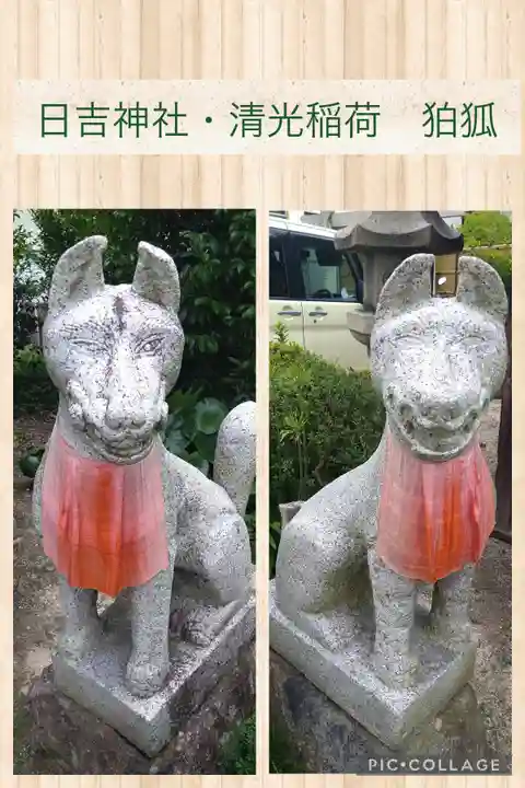 岡山神社の狛犬