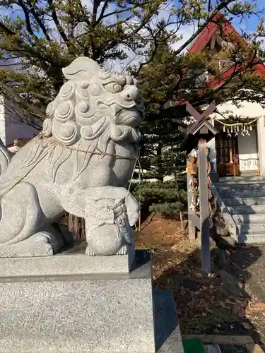 上手稲神社の狛犬