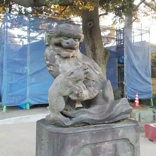 中野沼袋氷川神社の狛犬