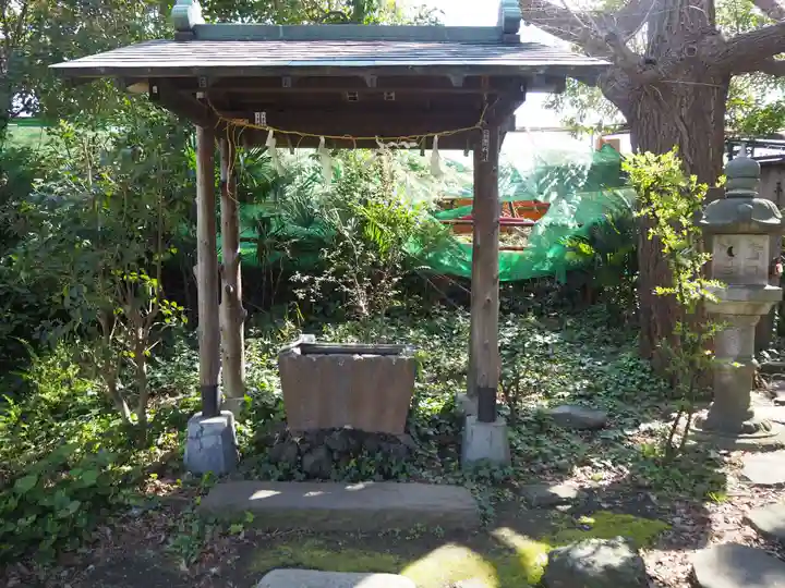 北野天神(仲六郷北野神社)の手水舎