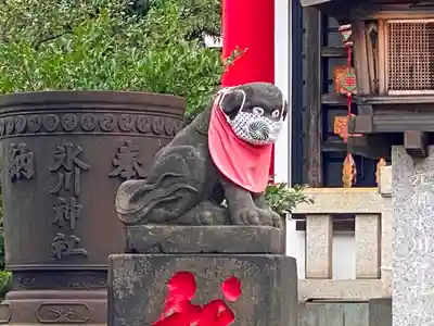 元郷氷川神社の狛犬