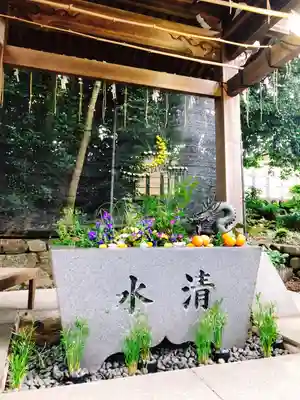 東海市熊野神社の手水舎