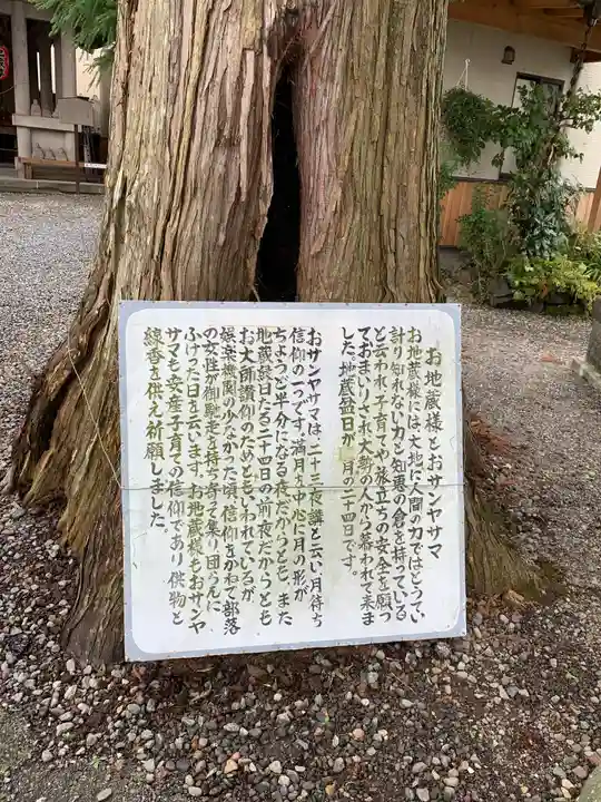 追分地蔵尊の自然