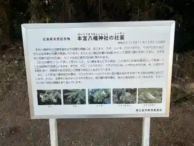 本宮八幡神社の{uncategorized: "未分類", other: "その他", undefined: "問題あり", building: "その他建物", grave: "お墓", sacred_gate: "鳥居", guardian: "狛犬", statue: "像", buddha: "仏像", history: "歴史", nature: "自然", garden: "庭園", animal: "動物", pagoda: "塔", temizu: "手水舎", mountain_gate: "山門・神門", sanctuary: "本殿・本堂", subordinate: "末社・摂社", art: "芸術", scenery: "景色", jizo: "地蔵", ema: "絵馬", goshuin: "御朱印", omikuji: "おみくじ", items: "授与品その他", amulet: "お守り", goshuincho: "御朱印帳", eats: "食事", festival: "お祭り", votive_dance: "神楽", shichigosan: "七五三参", wedding: "結婚式", experience: "体験その他", initially: "初詣", around: "周辺", anti_infection: "感染症対策"}