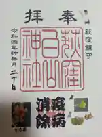 荻窪白山神社の御朱印