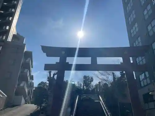 白金氷川神社の鳥居