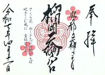 榴岡天満宮の御朱印 2025年04月