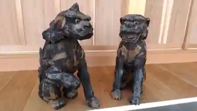 阿久津「田村神社」(郡山市阿久津町)旧社名:伊豆箱根三嶋三社の狛犬