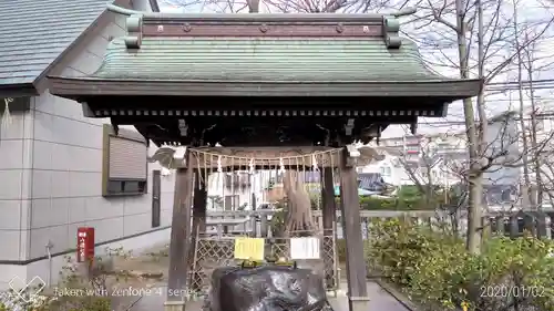 久里浜八幡神社の手水舎