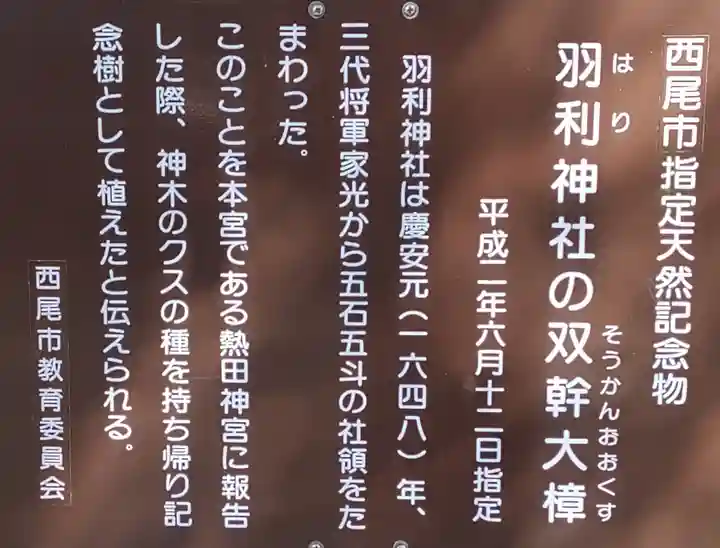 羽利神社の歴史