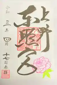 上野東照宮の御朱印