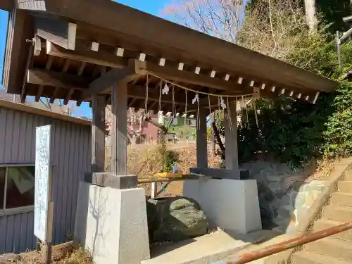 西八朔杉山神社の手水舎