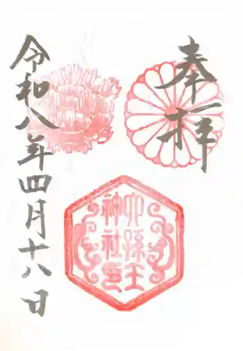 六孫王神社の御朱印 2026年04月