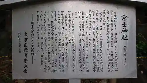 駒込富士神社の歴史