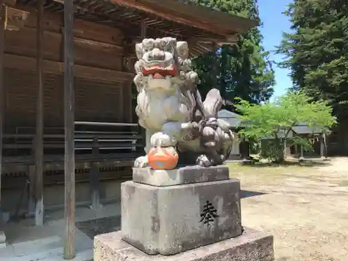 鮎貝八幡宮の狛犬