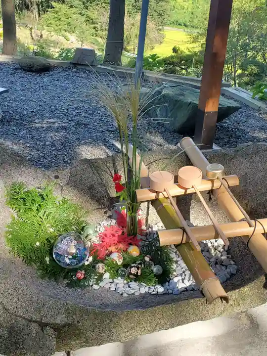 阿久津「田村神社」(郡山市阿久津町)旧社名:伊豆箱根三嶋三社の手水舎