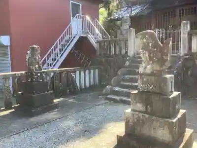 神明社(開明東沼)の狛犬