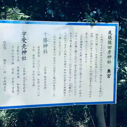 尾張猿田彦神社 奥宮(愛知県)