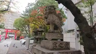 開口神社の狛犬