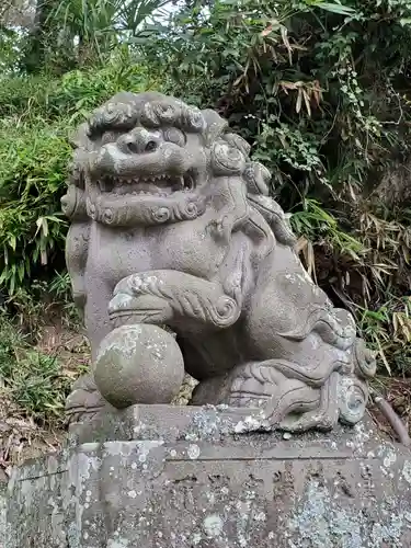 阿久津「田村神社」（郡山市阿久津町）旧社名：伊豆箱根三嶋三社の狛犬