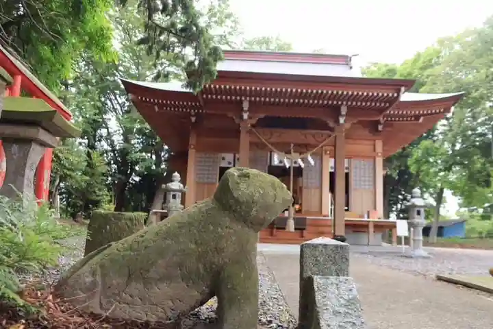 阿久津「田村神社」(郡山市阿久津町)旧社名:伊豆箱根三嶋三社の狛犬