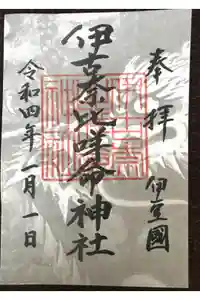 伊古奈比咩命神社の御朱印