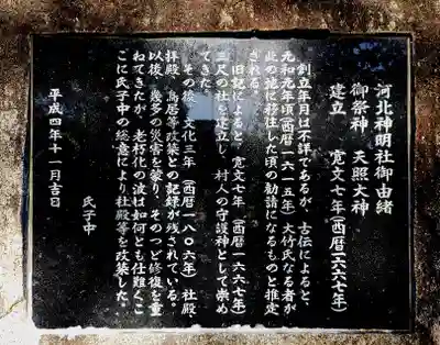 神明社(河北)の歴史