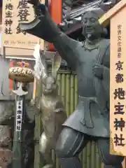 地主神社の像