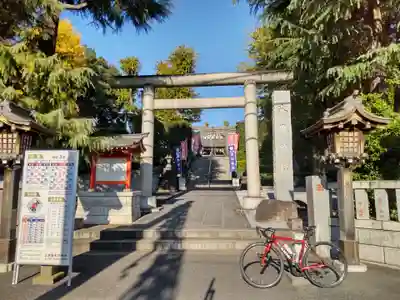 中野沼袋氷川神社の鳥居