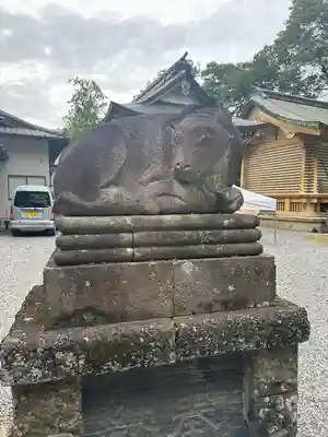 朝日森天満宮の狛犬