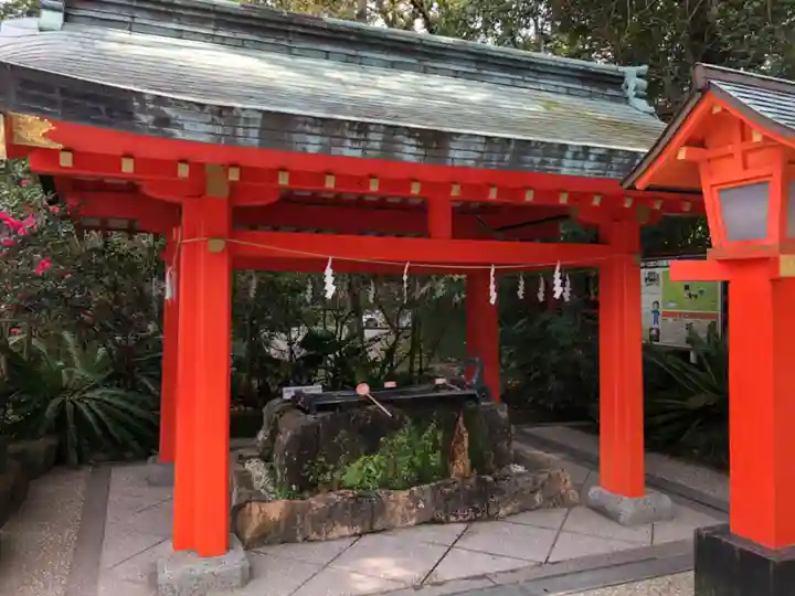 枚聞神社の手水舎