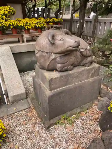 牛天神北野神社の狛犬